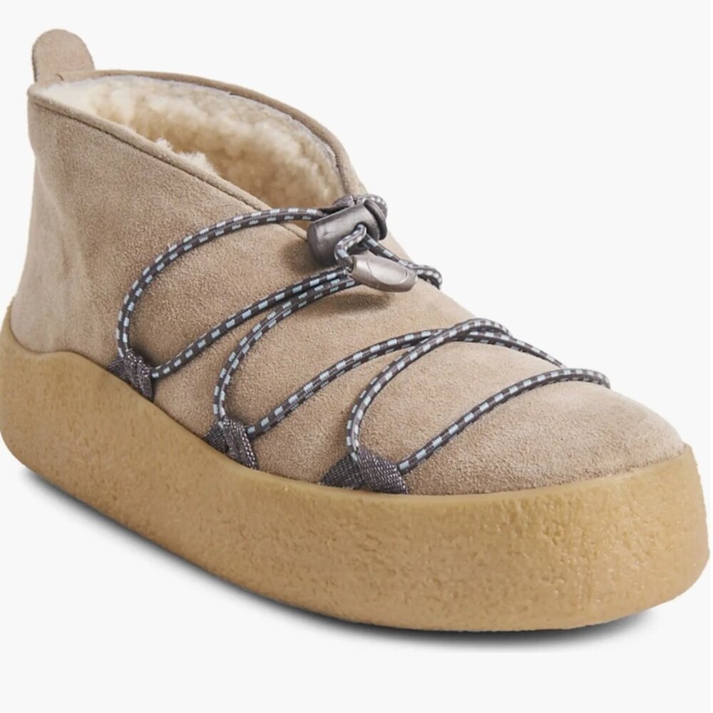 NWT Snowdrop Micro Genuine Shearling Boot Free People Suede Size 7 $168